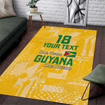 One Team One Game Guyana Football Custom Area Rug Pride Of Guyana Green Version - African Pride