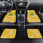 One Team One Game Guyana Football Custom Car Mats Pride Of Guyana Green Version - African Pride