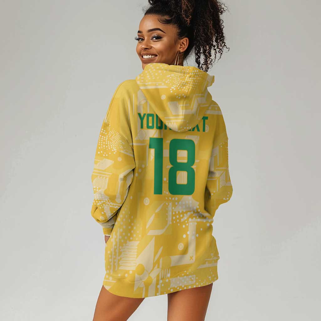One Team One Game Guyana Football Custom Hoodie Dress Pride Of Guyana Green Version - African Pride