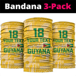 One Team One Game Guyana Football Custom Neck Gaiter Pride Of Guyana Green Version - African Pride