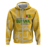 One Team One Game Guyana Football Custom Zip Hoodie Pride Of Guyana Green Version - African Pride
