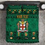 Personalized Afro-Jamaicans Merri Crissmuss Bedding Set Coat Of Arms - Xmas