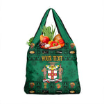 Personalized Afro-Jamaicans Merri Crissmuss Grocery Bag Coat Of Arms - Xmas