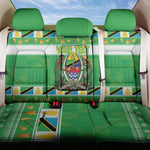 Personalized Afro Tanzania Christmas Back Car Seat Cover Heri ya Krismasi With Coat Of Arms
