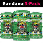 Personalized Afro Tanzania Christmas Neck Gaiter Heri ya Krismasi Coat Of Arms LT18