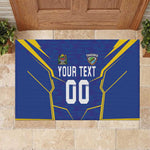 Custom Afro Tanzania Football Rubber Doormat Taifa Stars Go Champion