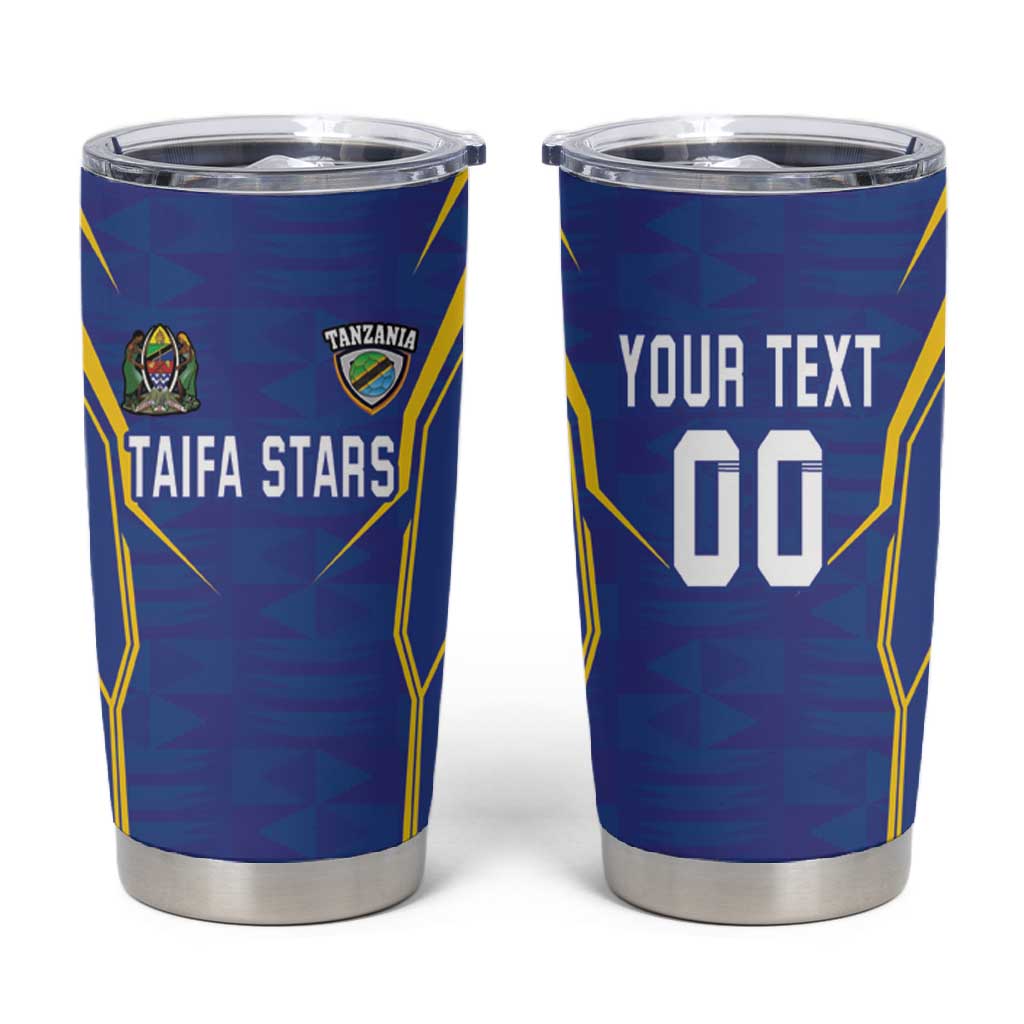 Custom Afro Tanzania Football Tumbler Cup Taifa Stars Go Champion