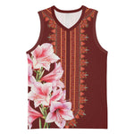 Africa Dashiki Basketball Jersey With Belladonna Lily - African Pride