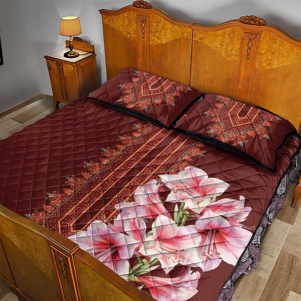 Africa Dashiki Quilt Bed Set With Belladonna Lily
