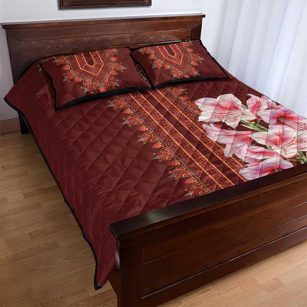 Africa Dashiki Quilt Bed Set With Belladonna Lily