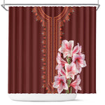 Africa Dashiki Shower Curtain With Belladonna Lily