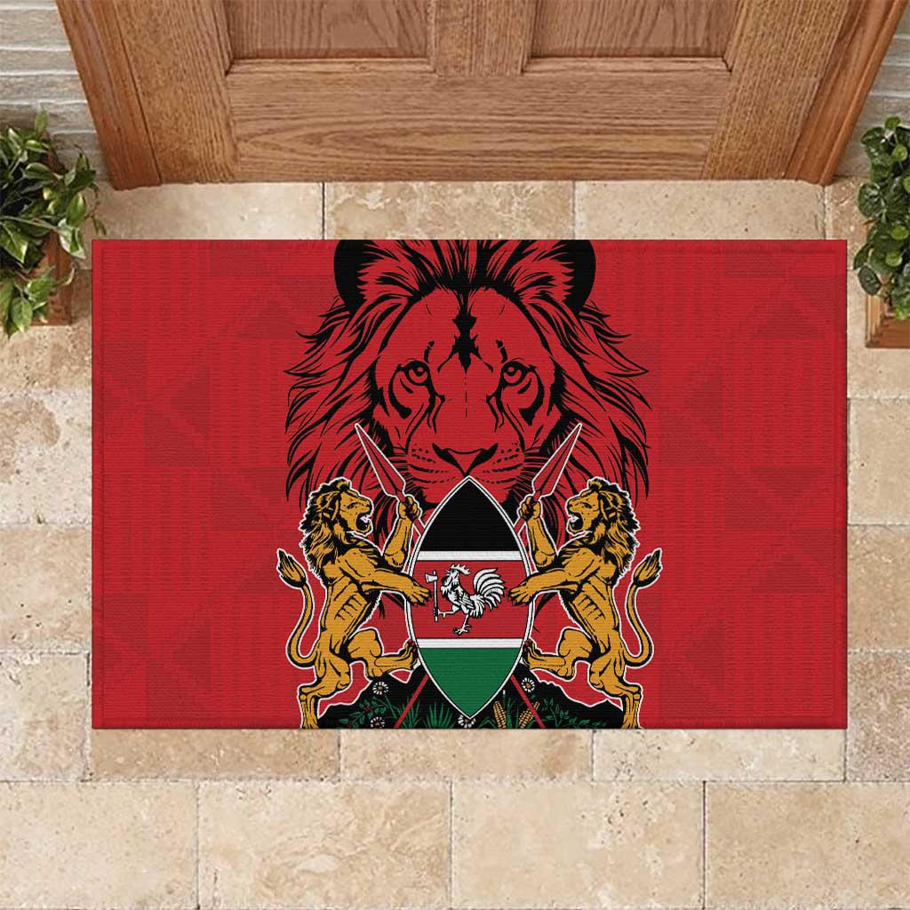 Custom Rugby Africa Kenya Rubber Doormat White Kenyan 22-23 Motif LT9