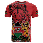 Kenya T shirt Coat Of Arms With Kente Patterns
