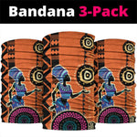 African Woman In Ethnic Dress Neck Gaiter Ethnic Geometric Patterns LT18