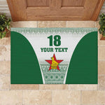 Custom Zimbabwe Sables Rugby Rubber Doormat African Patterns - African Pride