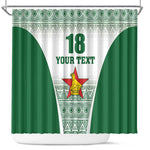 Custom Zimbabwe Sables Rugby Shower Curtain African Patterns - African Pride