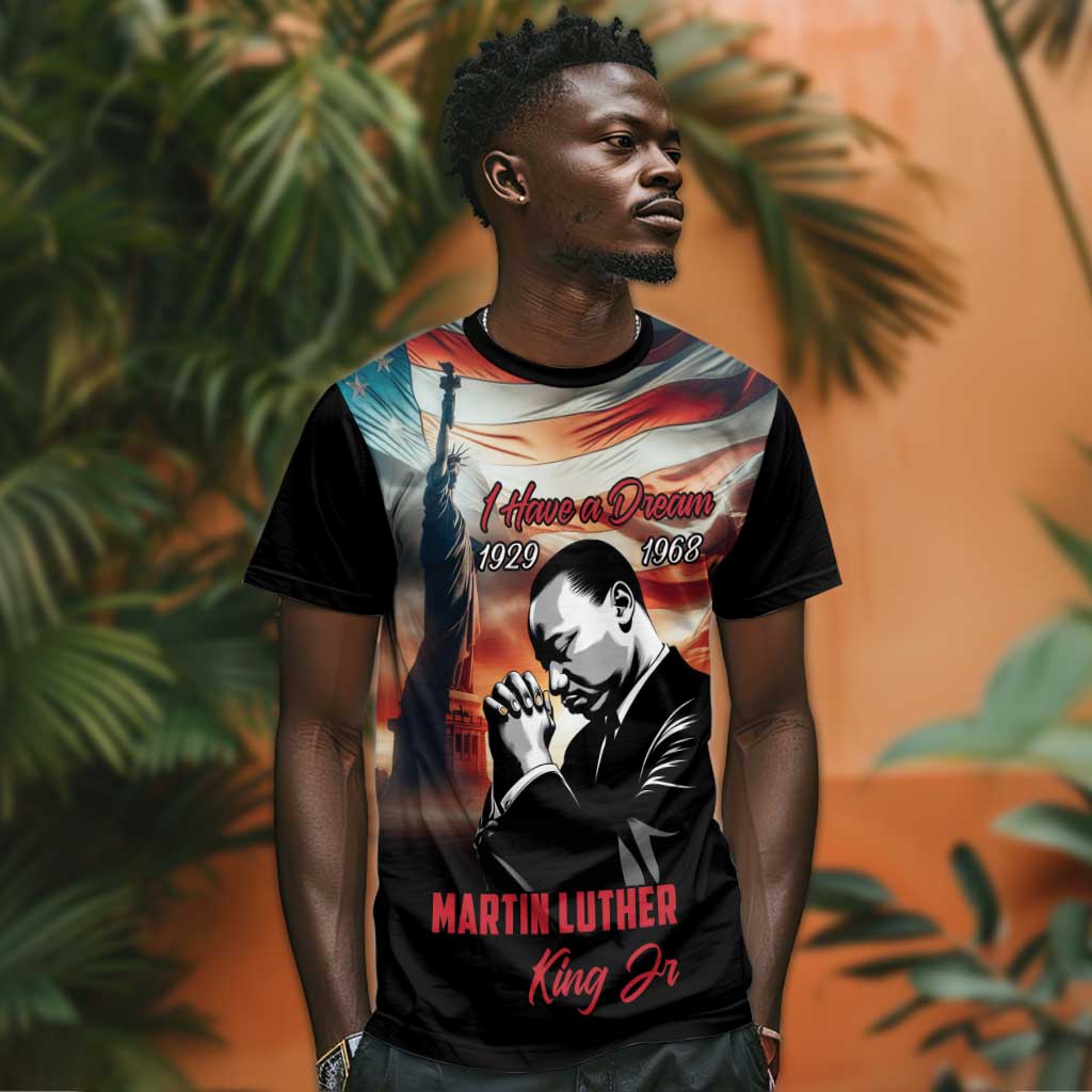 Happy MLK Day T shirt Black Americans Leaders I Have a Dream