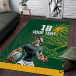 Rugby South Africa Champion Custom Area Rug Springboks Mascot - African Pride