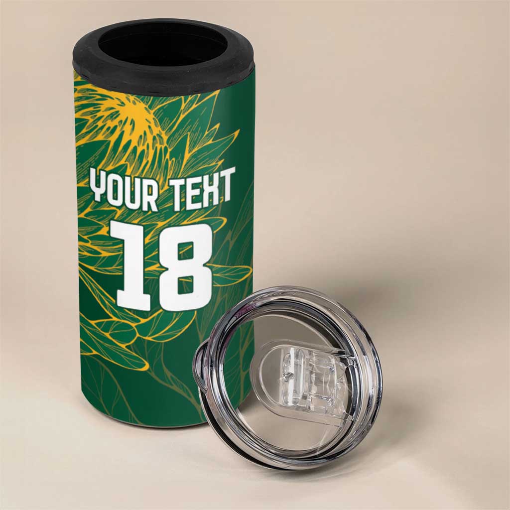 Rugby South Africa Champion Custom 4 in 1 Can Cooler Tumbler Springboks Mascot - African Pride