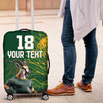Rugby South Africa Champion Custom Luggage Cover Springboks Mascot - African Pride