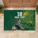 Rugby South Africa Champion Custom Rubber Doormat Springboks Mascot - African Pride