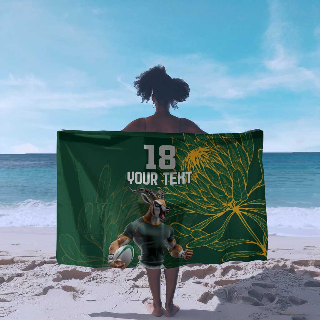 Rugby South Africa Champion Custom Sarong Springboks Mascot - African Pride