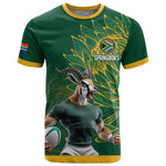 Rugby South Africa Champion Custom T shirt Springboks Mascot - African Pride