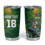 Rugby South Africa Champion Custom Tumbler Cup Springboks Mascot - African Pride