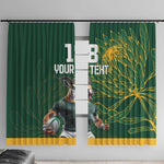 Rugby South Africa Champion Custom Window Curtain Springboks Mascot - African Pride