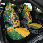 South Africa Australia Rugby Champion Personalized Car Seat Cover Springboks Wallabies Mascot - African Pride