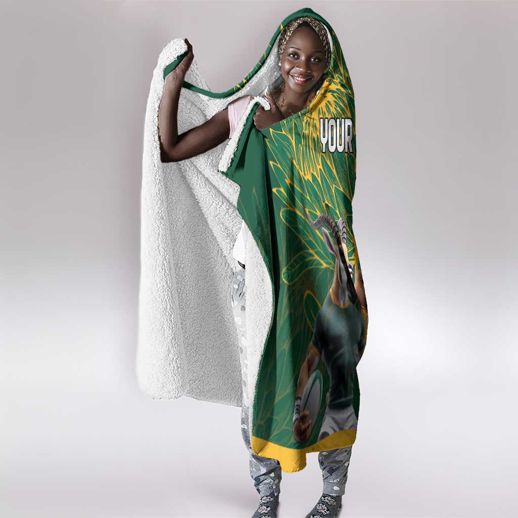 South Africa Australia Rugby Champion Personalized Hooded Blanket Springboks Wallabies Mascot - African Pride
