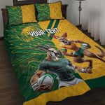South Africa Australia Rugby Champion Personalized Quilt Bed Set Springboks Wallabies Mascot - African Pride