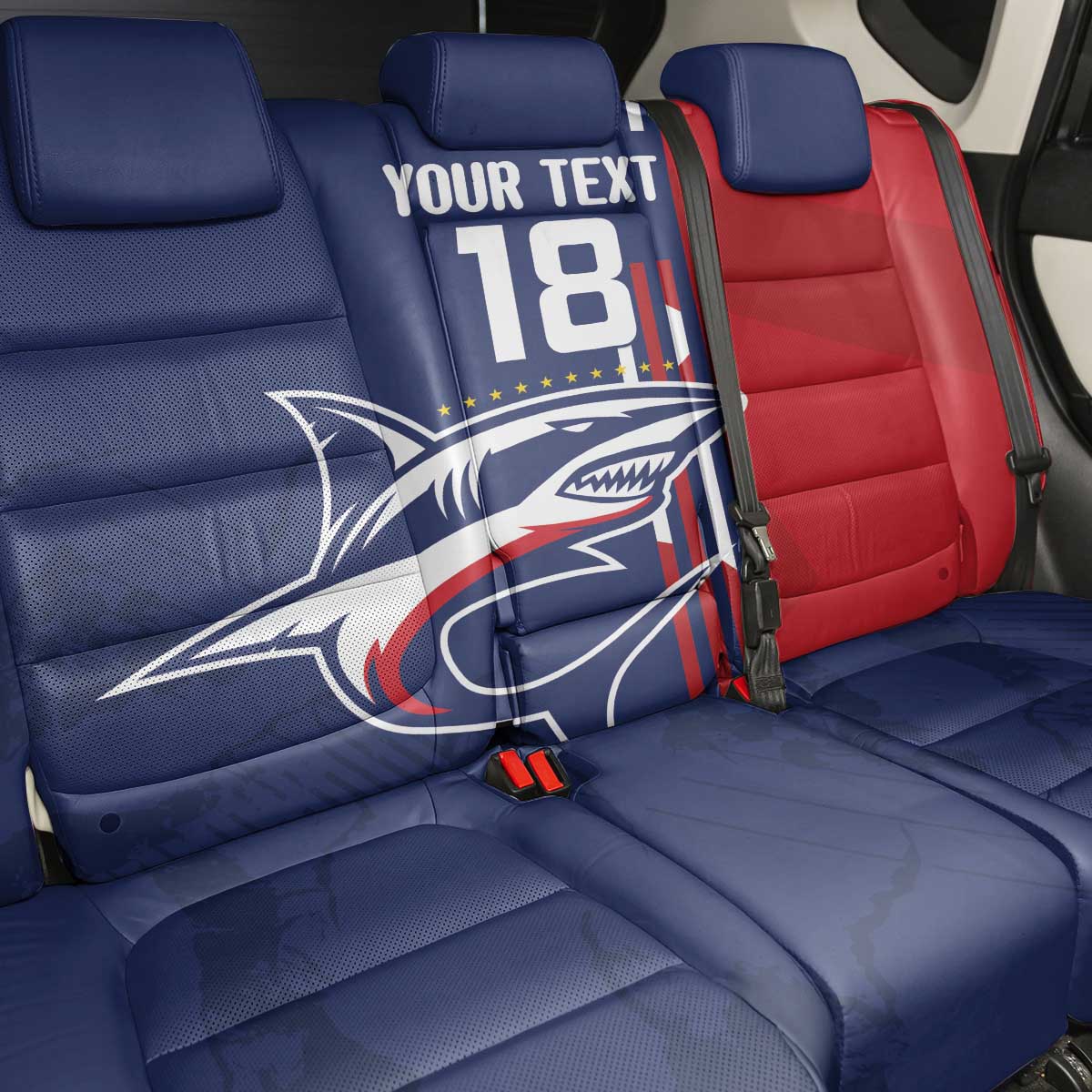 Cape Verde Football Pride Custom Back Car Seat Cover Tubaroes Azuis Champion - African Pride