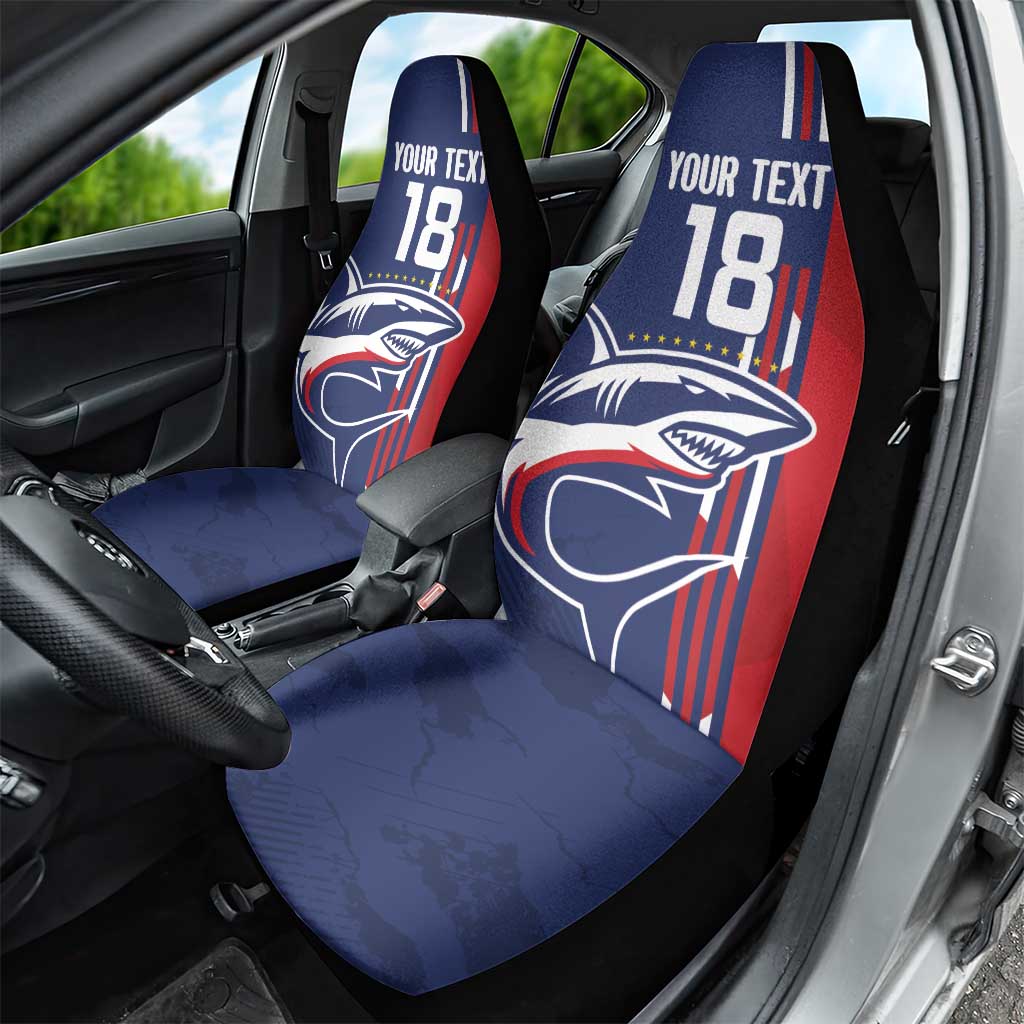 Cape Verde Football Pride Custom Car Seat Cover Tubaroes Azuis Champion - African Pride