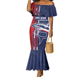 Cape Verde Football Pride Custom Mermaid Dress Tubaroes Azuis Champion - African Pride
