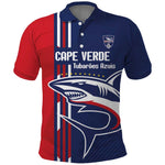 Cape Verde Football Pride Custom Polo Shirt Tubaroes Azuis Champion - African Pride