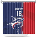 Cape Verde Football Pride Custom Shower Curtain Tubaroes Azuis Champion - African Pride