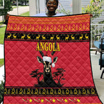 Afro Angola Giant Sable Antelope Christmas Quilt Virtus Unita Fortior Feliz Natal