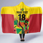 Custom Guyana Football Pride Hooded Blanket Golden Jaguars Go Champion - Yellow - African Pride