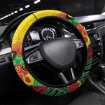 Guyana Football Pride Steering Wheel Cover Golden Jaguars Go Champion - Yellow - African Pride