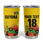 Custom Guyana Football Pride Tumbler Cup Golden Jaguars Go Champion - Yellow - African Pride