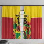 Custom Guyana Football Pride Window Curtain Golden Jaguars Go Champion - Yellow - African Pride