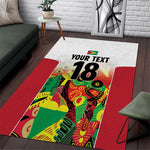 Custom Guyana Football Pride Area Rug Golden Jaguars Go Champion - White - African Pride