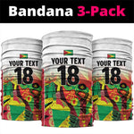 Custom Guyana Football Pride Neck Gaiter Golden Jaguars Go Champion - White - African Pride