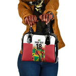 Custom Guyana Football Pride Shoulder Handbag Golden Jaguars Go Champion - White - African Pride