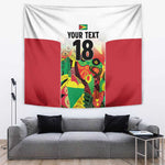 Custom Guyana Football Pride Tapestry Golden Jaguars Go Champion - White - African Pride