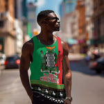 Afro Zambia Christmas Men Tank Top Coat Of Arms With Kente Pattern