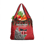 Personalized Afro Kenya Mashujaa Day Grocery Bag Mzee Jomo Kenyatta With Coat Of Arms