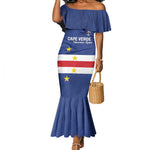 Cape Verde Football Go Champion Custom Mermaid Dress Sporty Style - African Pride