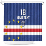 Cape Verde Football Go Champion Custom Shower Curtain Sporty Style - African Pride